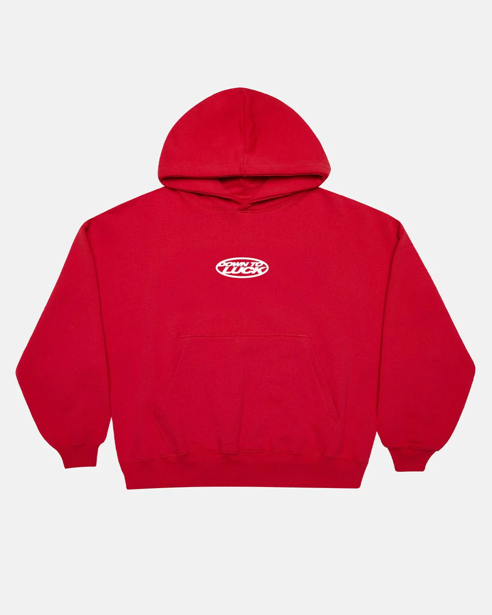 DOWN TO LUCK HOODIE RED - Image 3