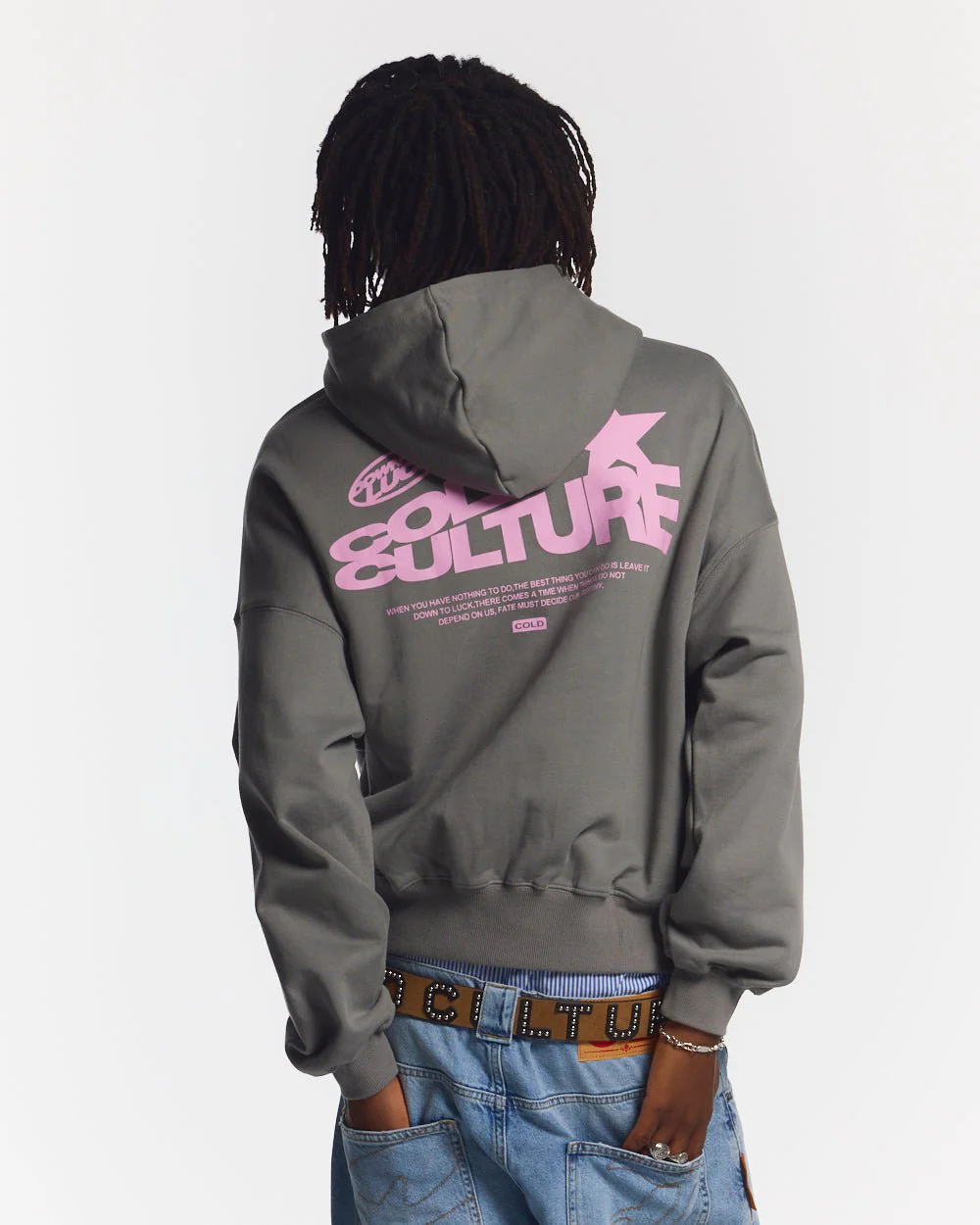 DOWN TO LUCK HOODIE SMOKEY GREY - Image 2