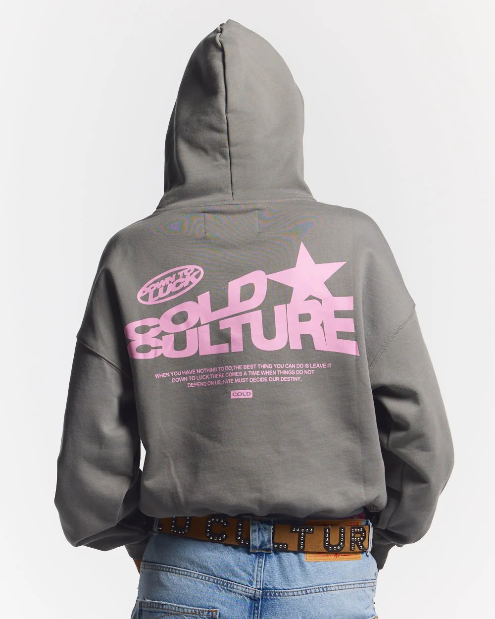 DOWN TO LUCK HOODIE SMOKEY GREY - Image 5