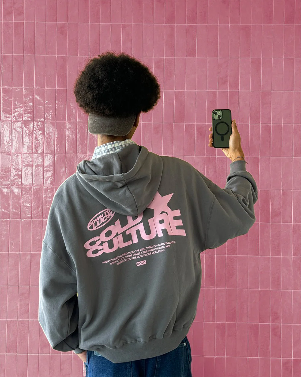 DOWN TO LUCK HOODIE SMOKEY GREY - Image 7