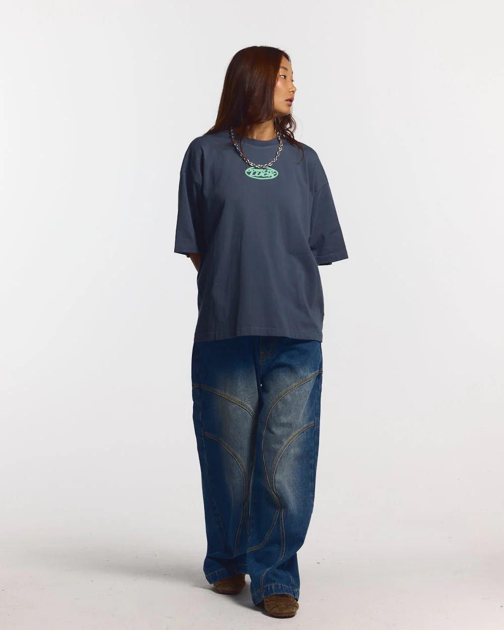 DOWN TO LUCK TEE DARK BLUE - Image 6