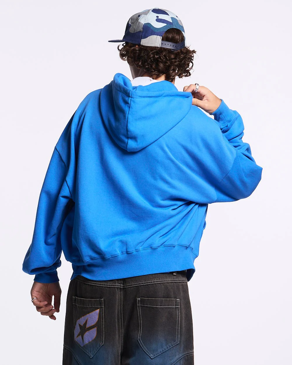DRIVEN ZIP HOODIE BLUE - Image 4