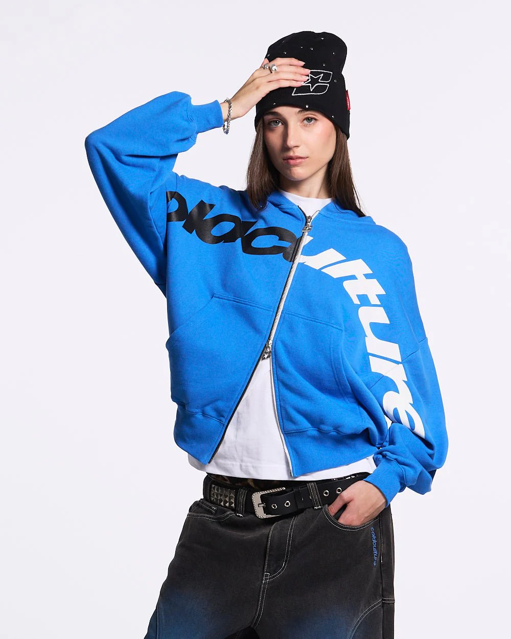 DRIVEN ZIP HOODIE BLUE - Image 5