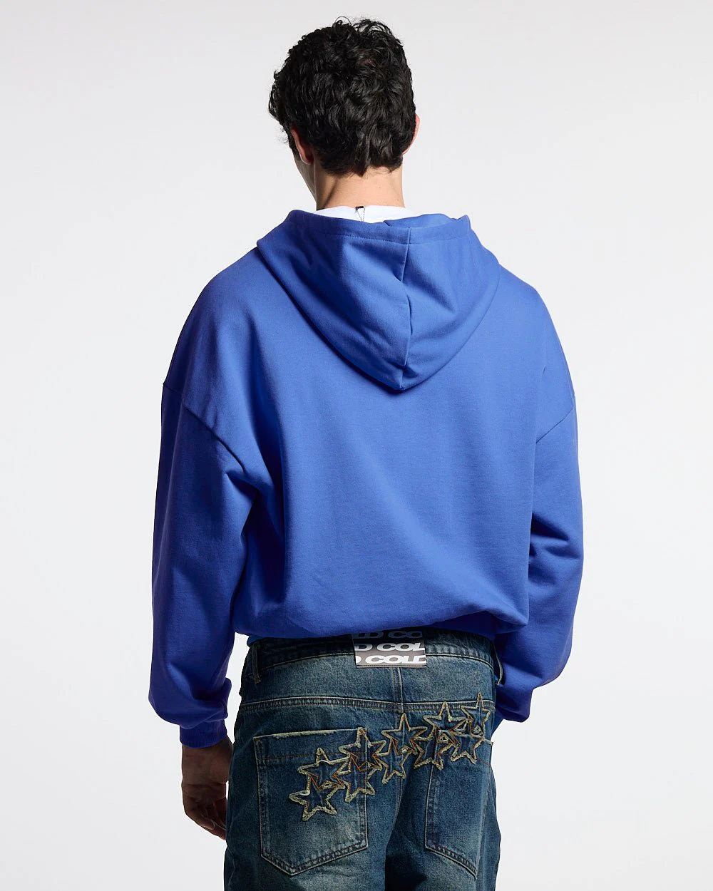 DRIVEN ZIP HOODIE BLUE & WHITE - Image 4