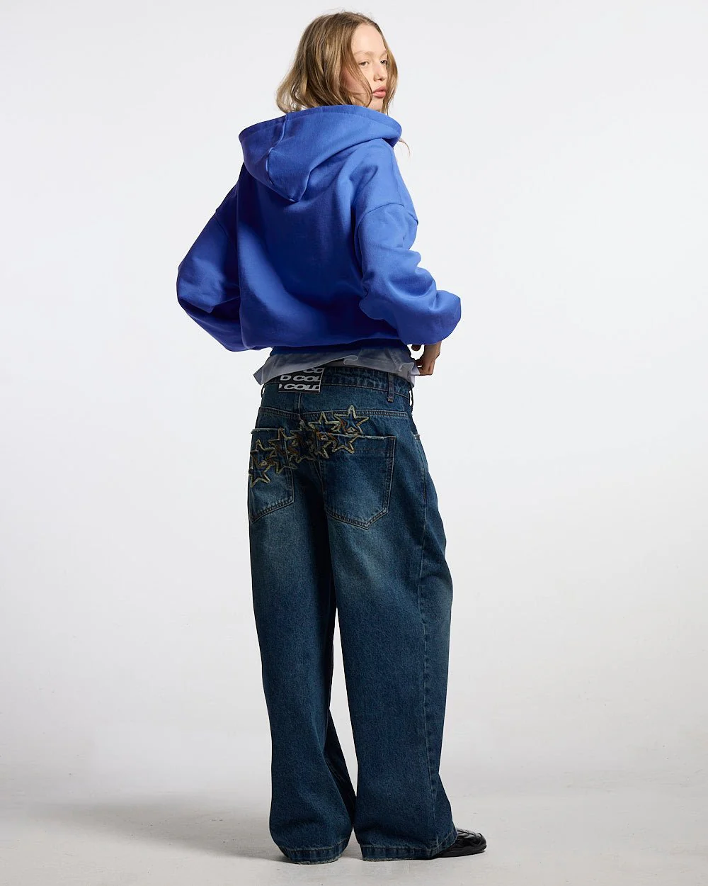 DRIVEN ZIP HOODIE BLUE & WHITE - Image 6