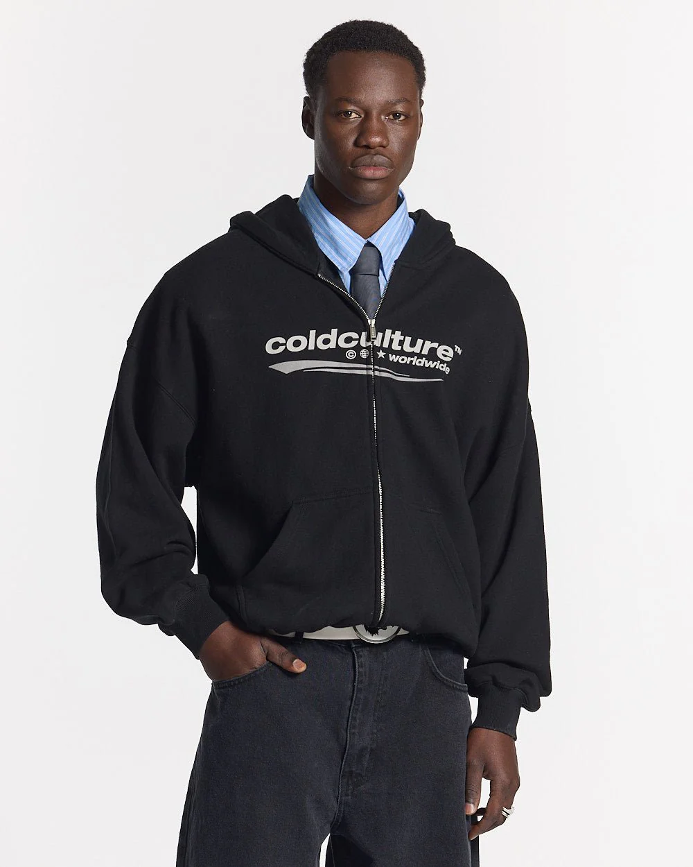 ENTERPRISE ZIP HOODIE BLACK - Image 3