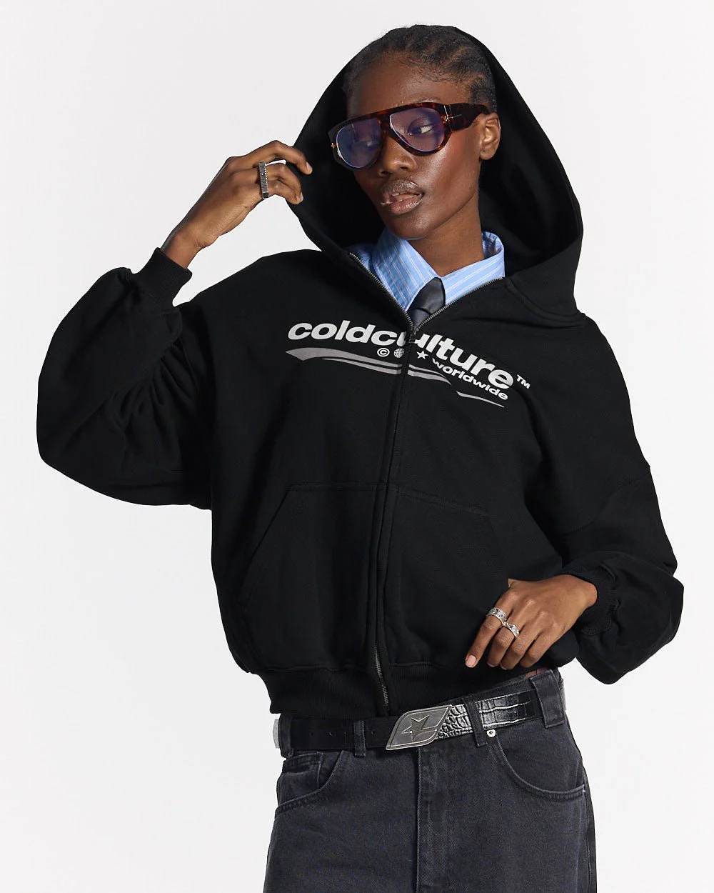 ENTERPRISE ZIP HOODIE BLACK - Image 5