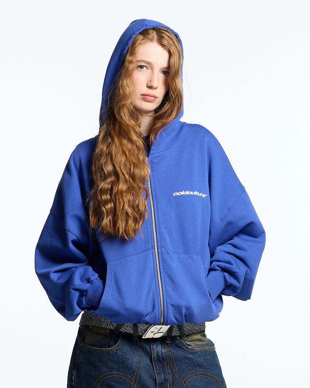 ESSENTIAL ZIP HOODIE ELECTRIC BLUE - Image 7