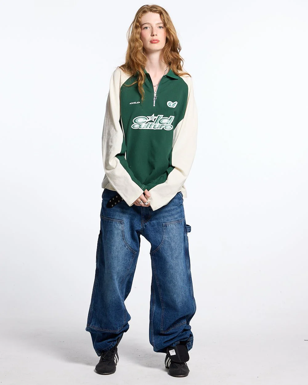 EXTREME POLO LONGSLEEVE GREEN AND BEIGE - Image 5
