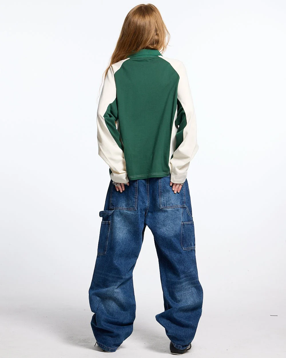 EXTREME POLO LONGSLEEVE GREEN AND BEIGE - Image 6