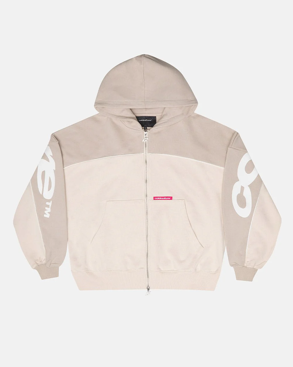 FLESH ZIP HOODIE BEIGE - Image 2