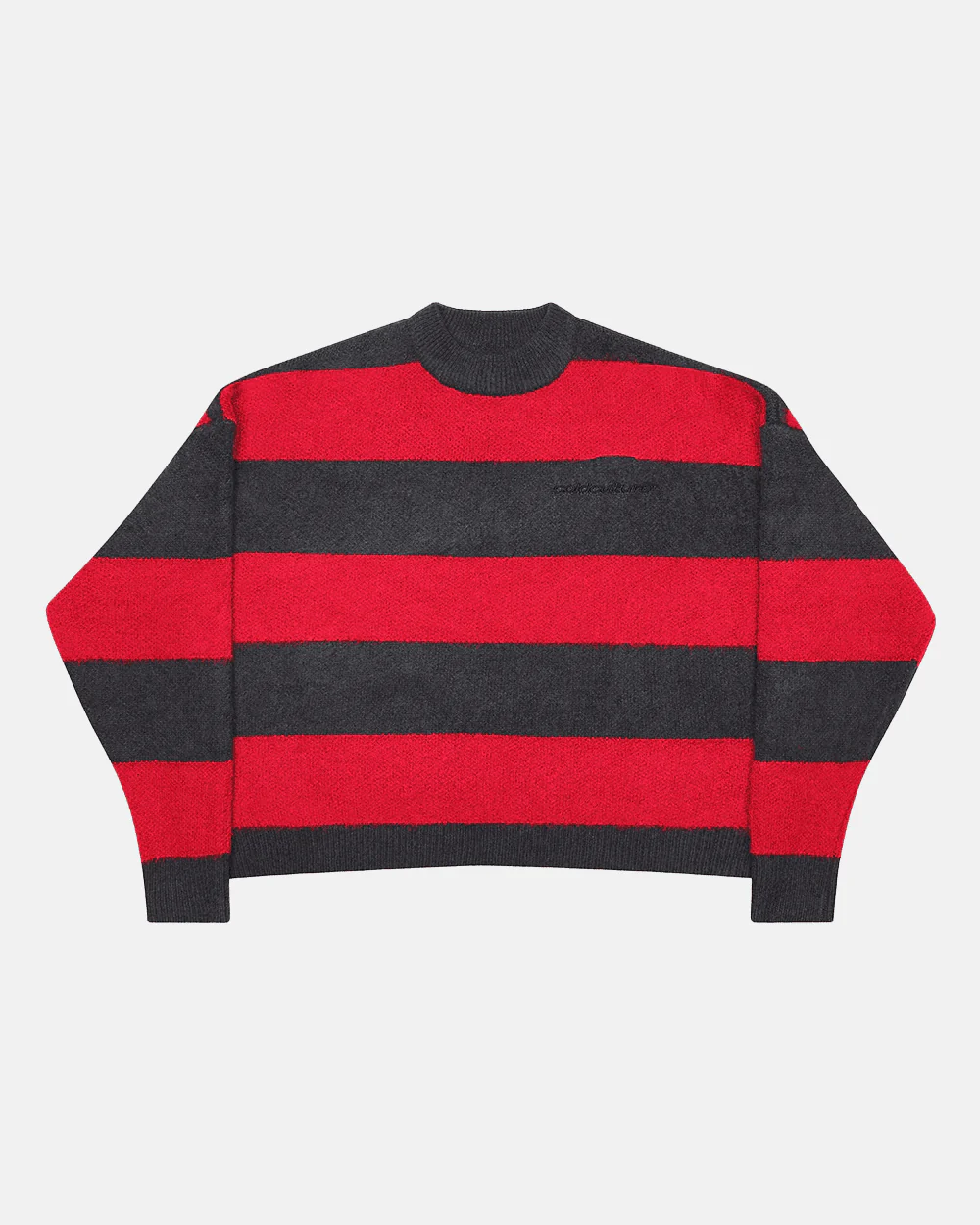 FLUFFY FUR KNIT BLACK & RED - Image 2