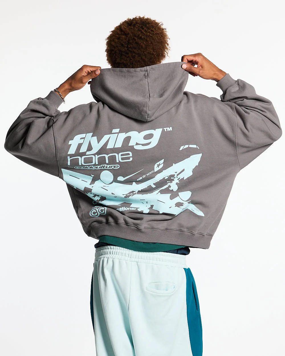 FLYING HOME HOODIE SMOKEY GREY - Image 2