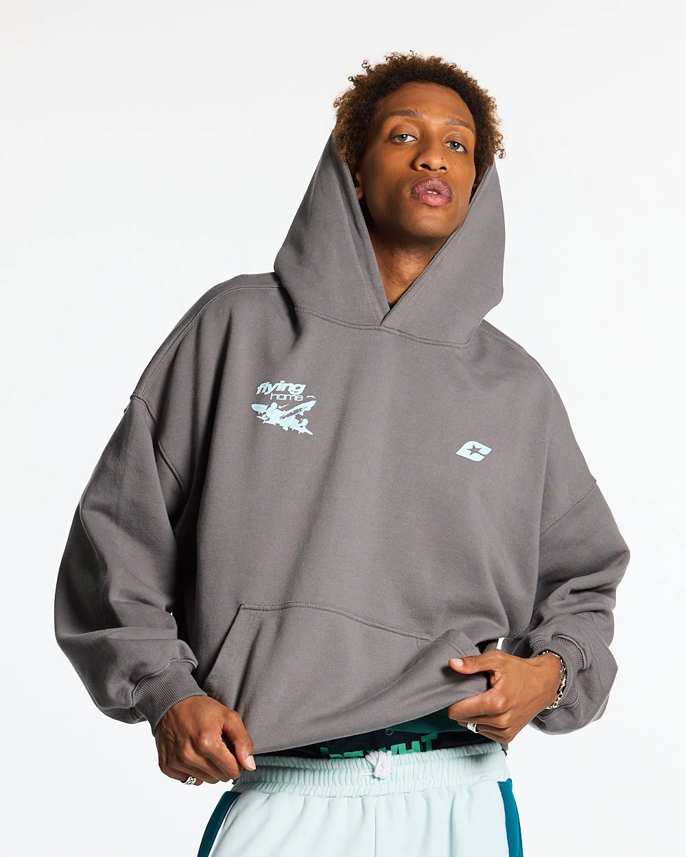 FLYING HOME HOODIE SMOKEY GREY - Image 4