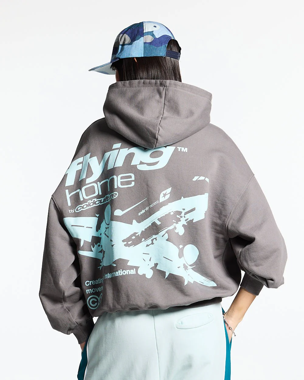 FLYING HOME HOODIE SMOKEY GREY - Image 5