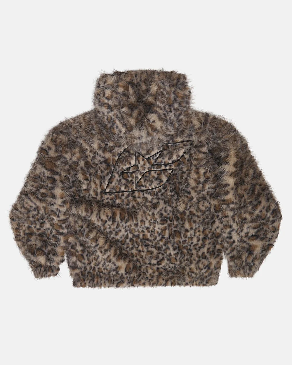 FUR HOODIE BROWN LEOPARD - Image 2