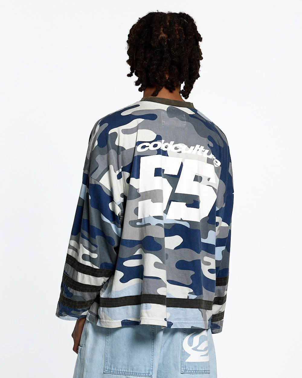GOALKEEPER LONGSLEEVE HOCKEY TEE BLUE CAMO - Image 3