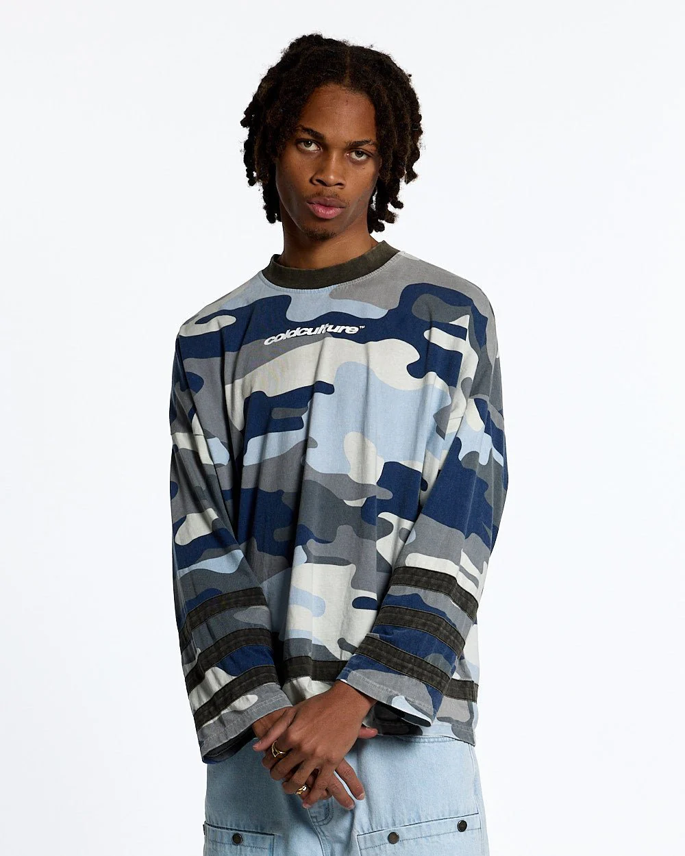 GOALKEEPER LONGSLEEVE HOCKEY TEE BLUE CAMO - Image 4