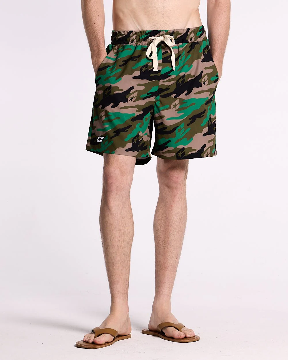 GREEN CAMO SWIM SHORT - Image 3