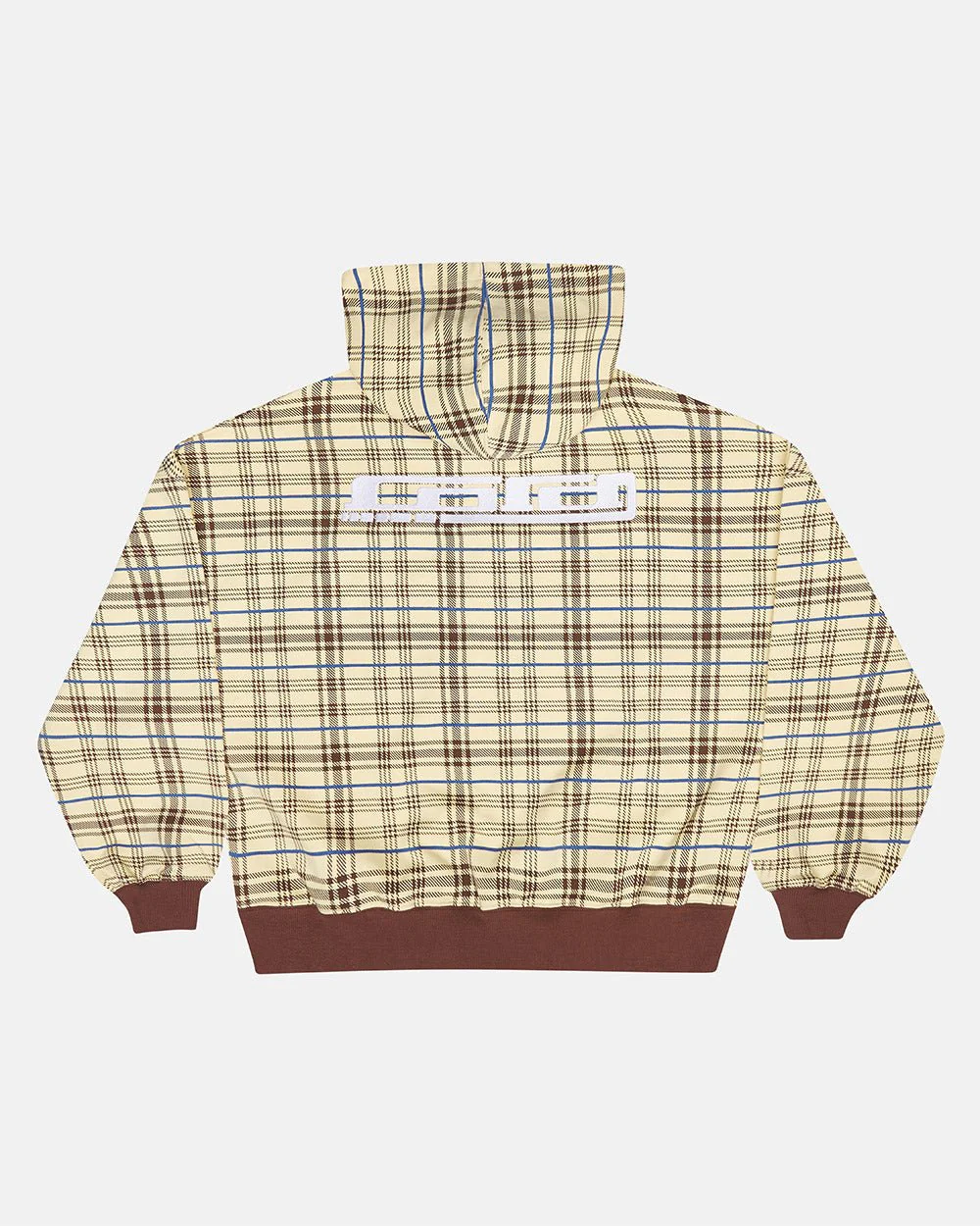 GRID ZIP HOODIE YELLOW & BROWN - Image 2