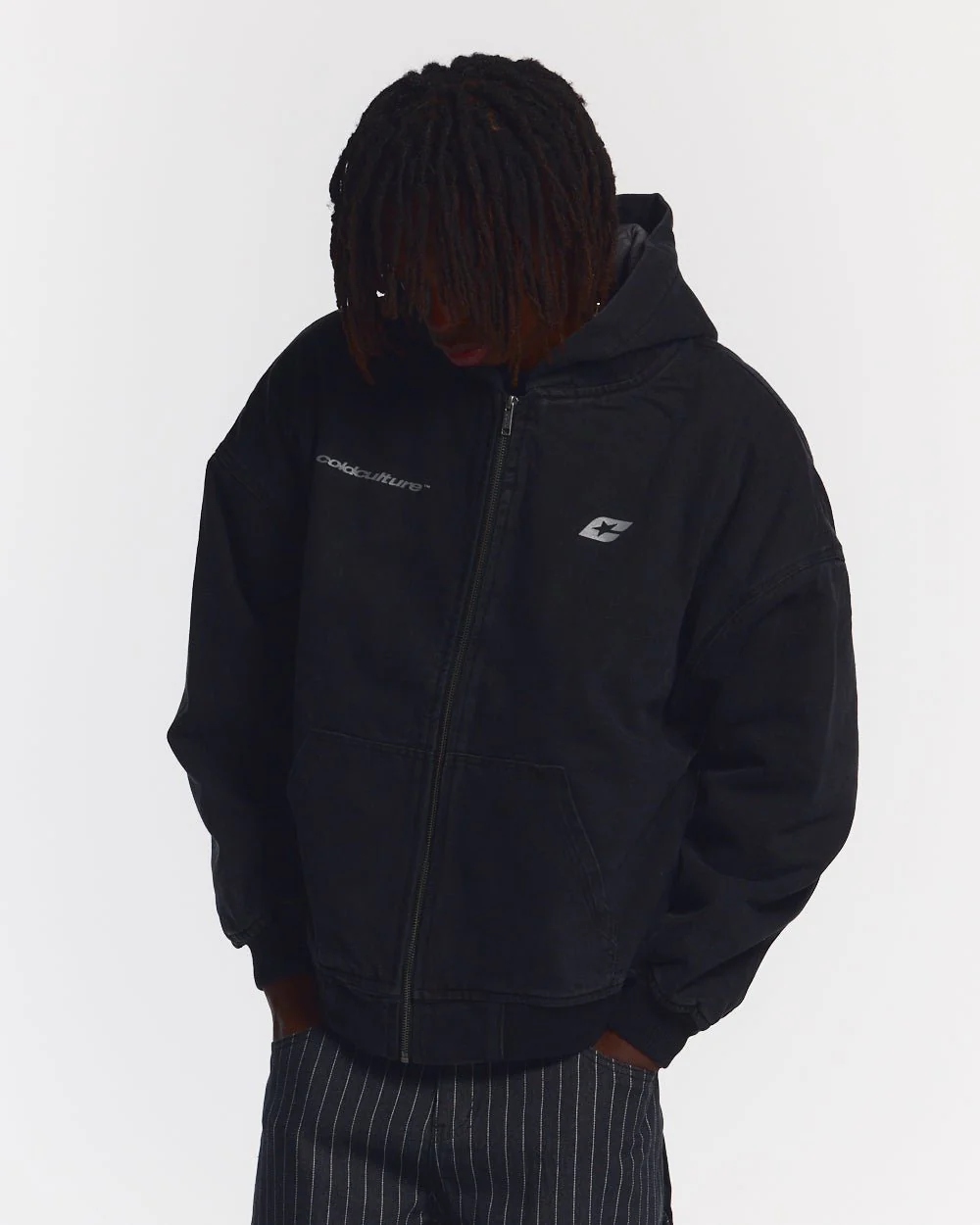 HARPER JACKET FADED BLACK DENIM - Image 4
