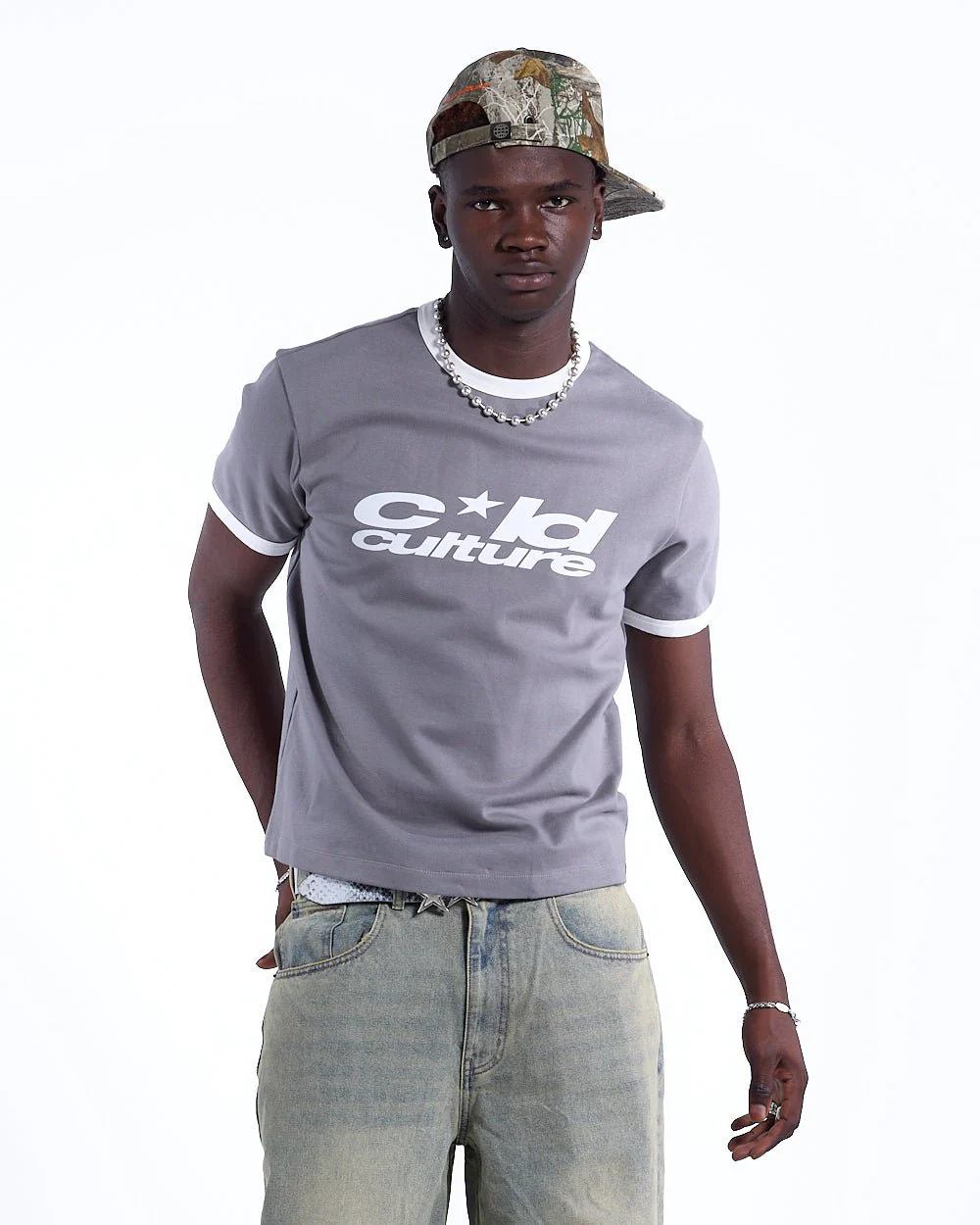 HARPER TEE ASH GREY AND WHITE - Image 3