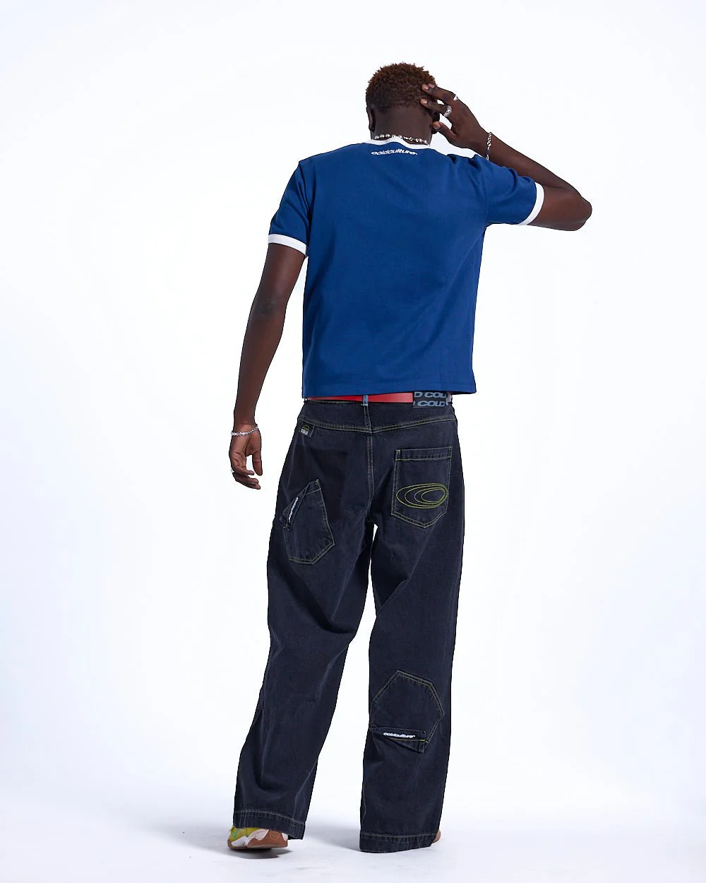HARPER TEE DARK BLUE AND WHITE - Image 4