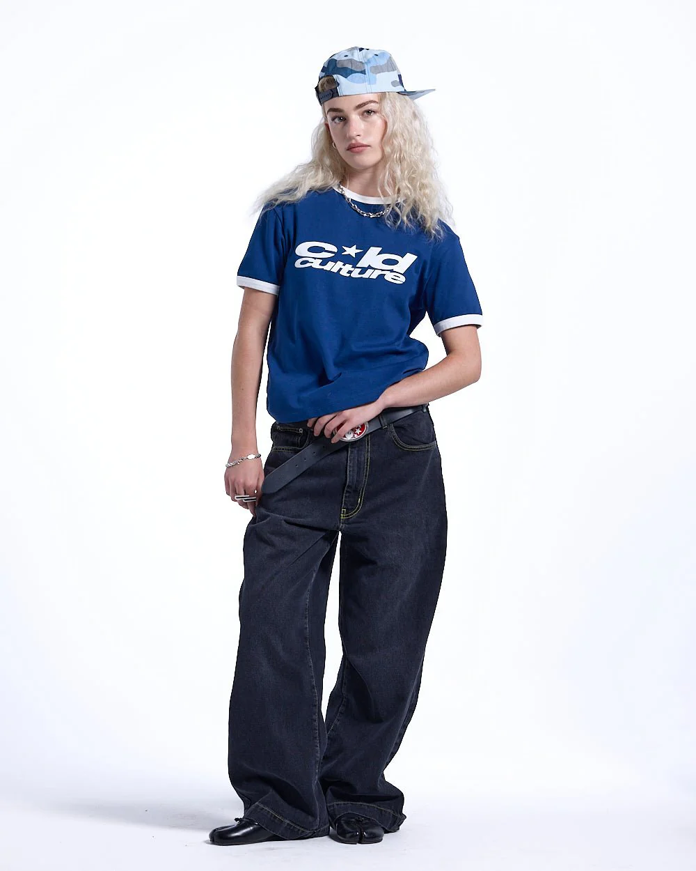 HARPER TEE DARK BLUE AND WHITE - Image 5