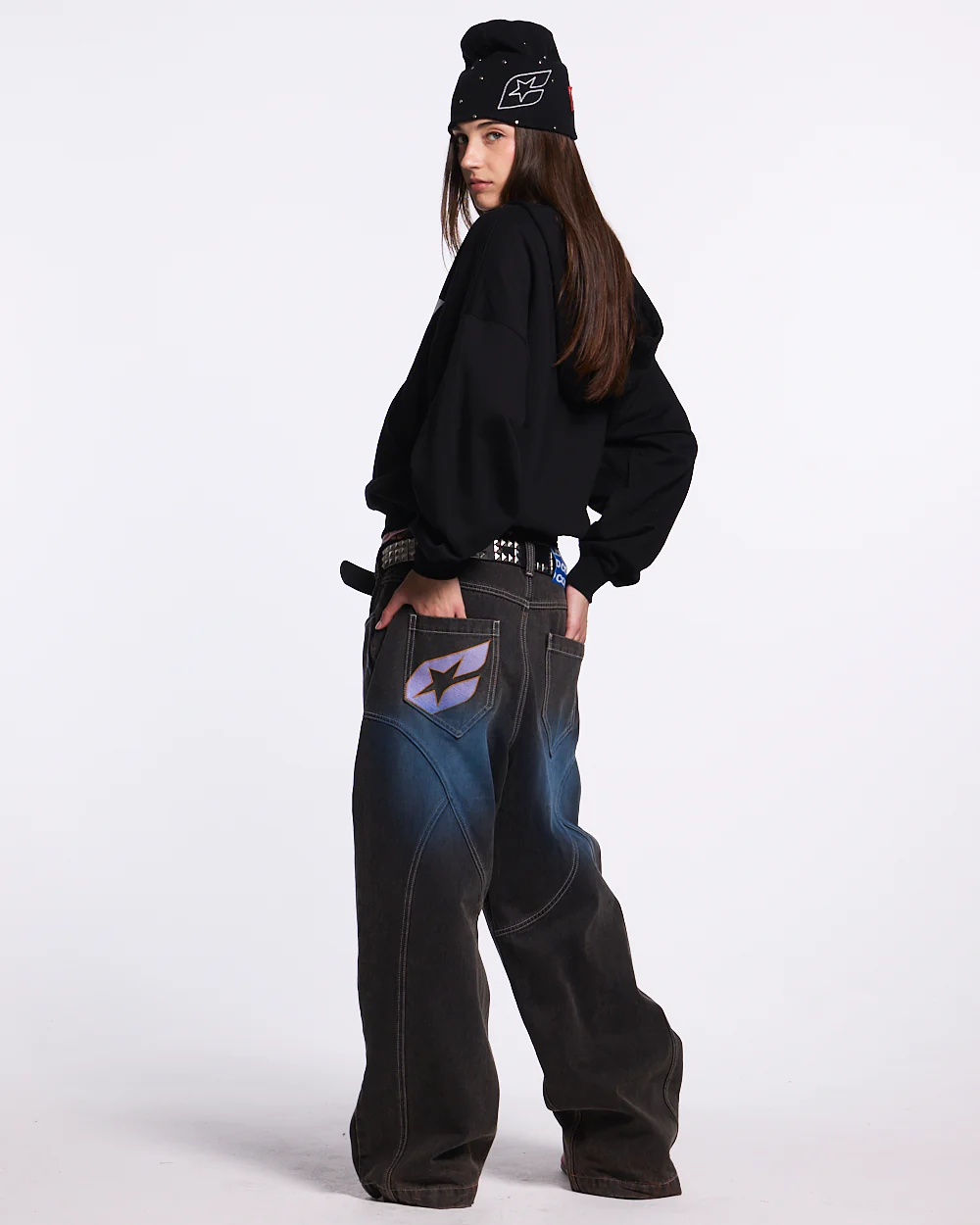 HARPER ZIP HOODIE BLACK - Image 6