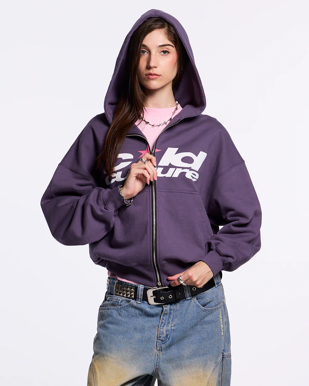 HARPER ZIP HOODIE PURPLE - Image 5