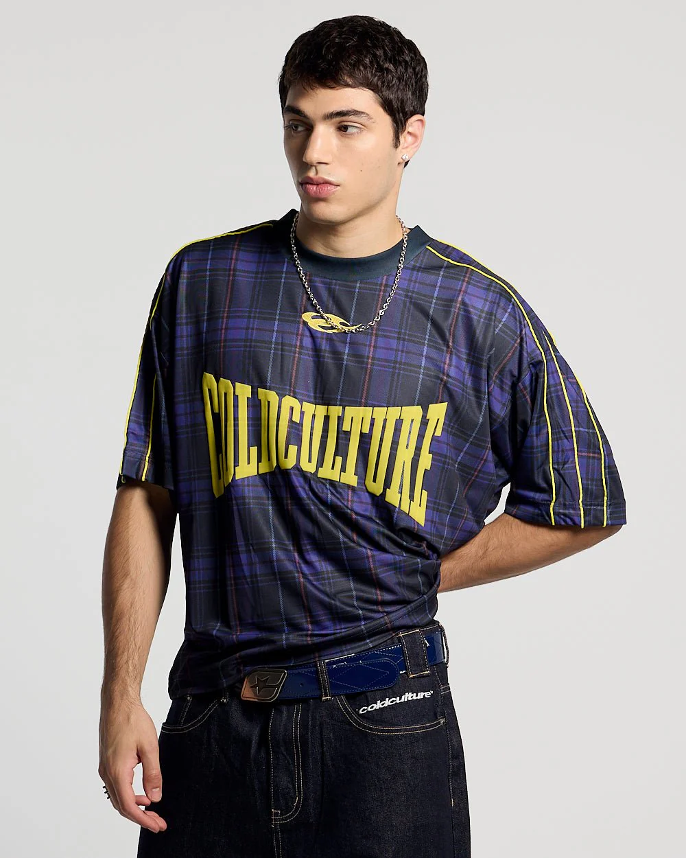 HIGHLANDS PLAID TEE DARK BLUE - Image 3