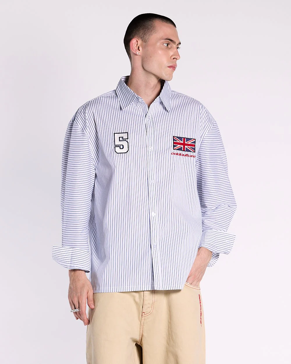 BRIGHTON SHIRT NAVY AND WHITE - Image 3