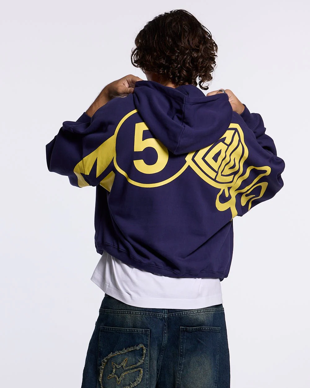 ICONIC COLD HOODIE NAVY BLUE - Image 2