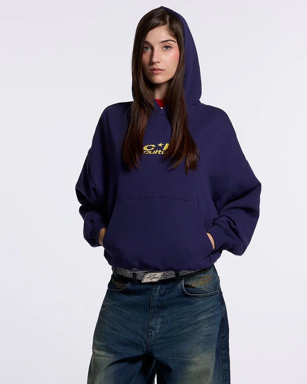 ICONIC COLD HOODIE NAVY BLUE - Image 6