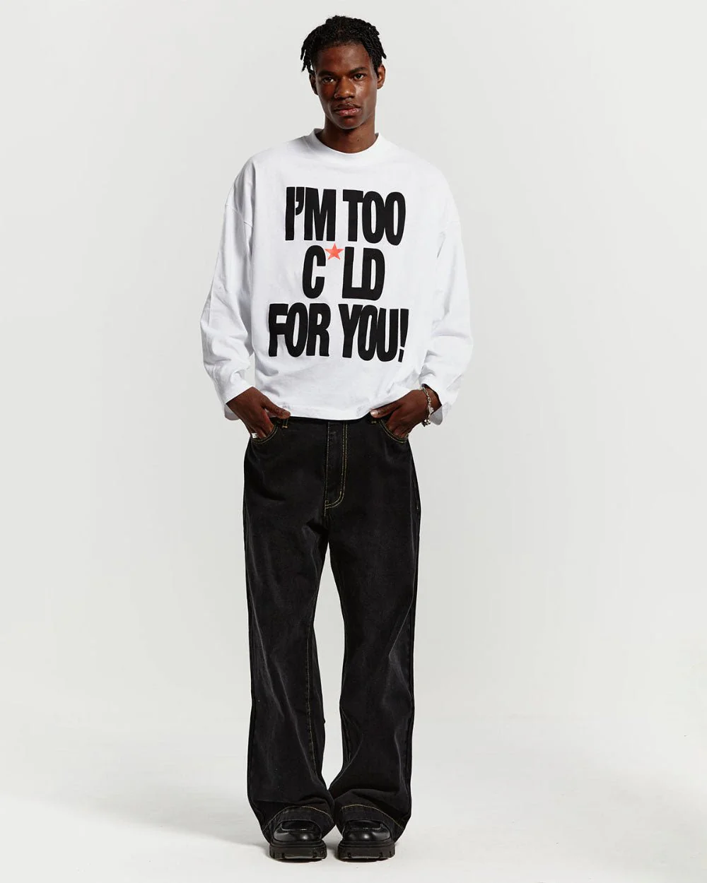 IM TOO COLD LONGSLEEVE TEE WHITE - Image 5