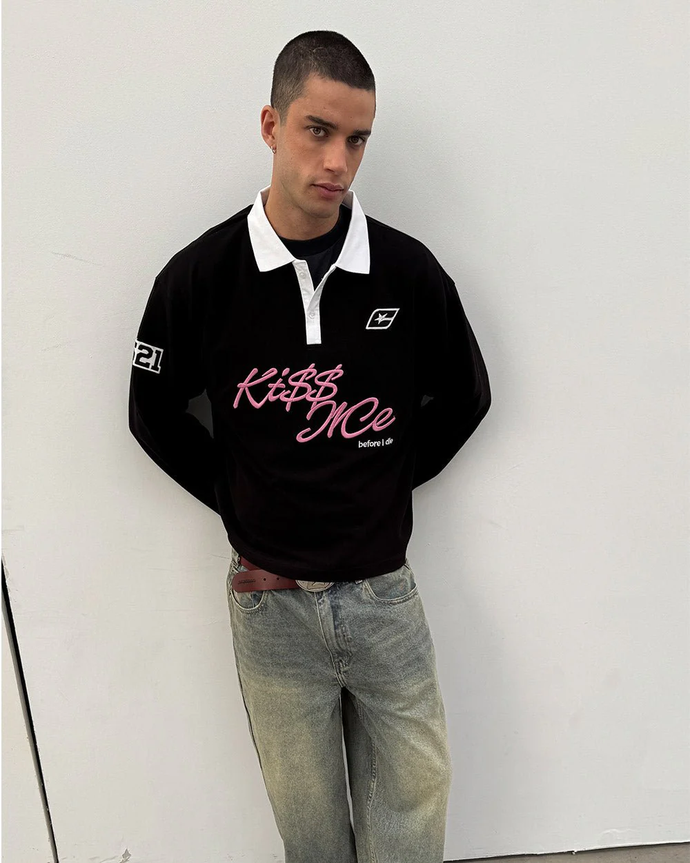 KISS ME POLO BLACK & PINK - Image 6