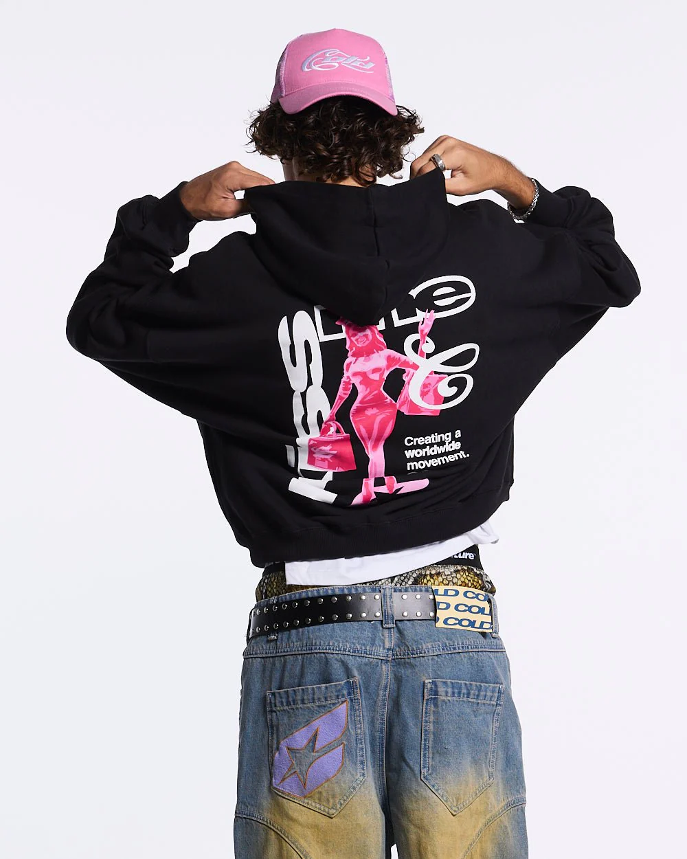 KISS THE BUNNY HOODIE BLACK - Image 2