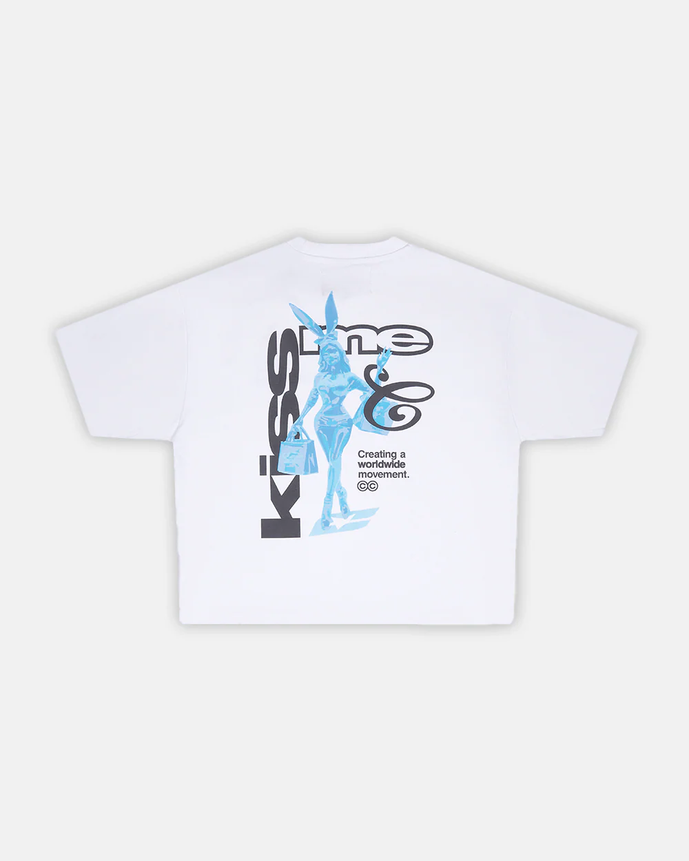 KISS THE BUNNY TEE WHITE