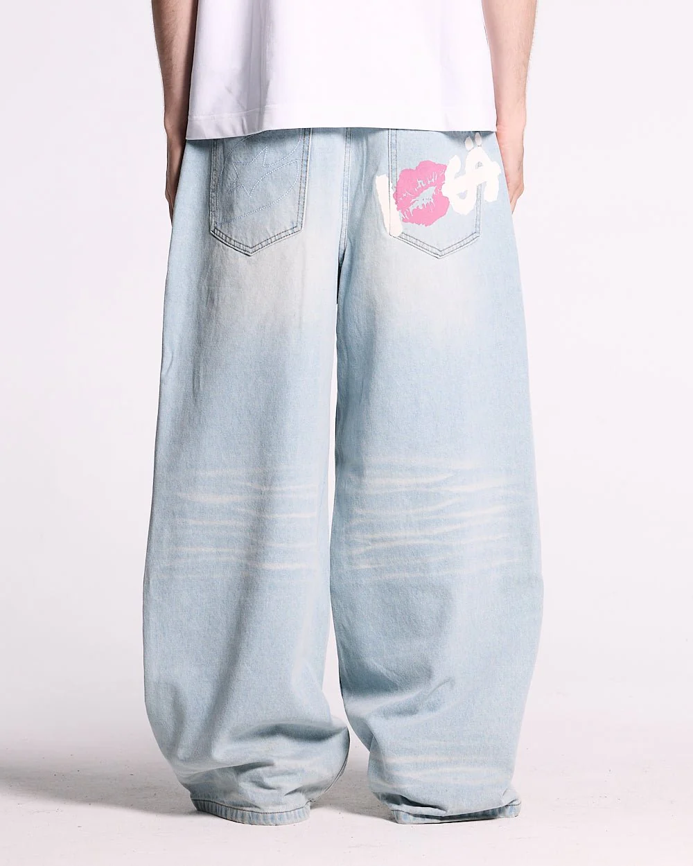 KISSES AND DOLLARS PANTS BLUE DENIM - Image 3