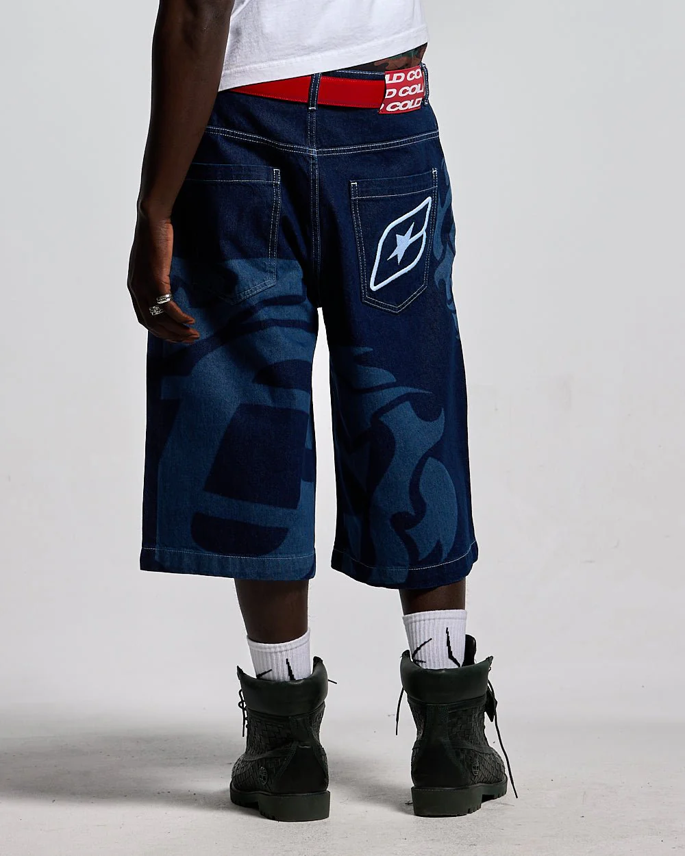 LASER DENIM BLUE JORTS - Image 4