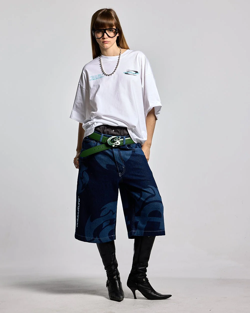 LASER DENIM BLUE JORTS - Image 5