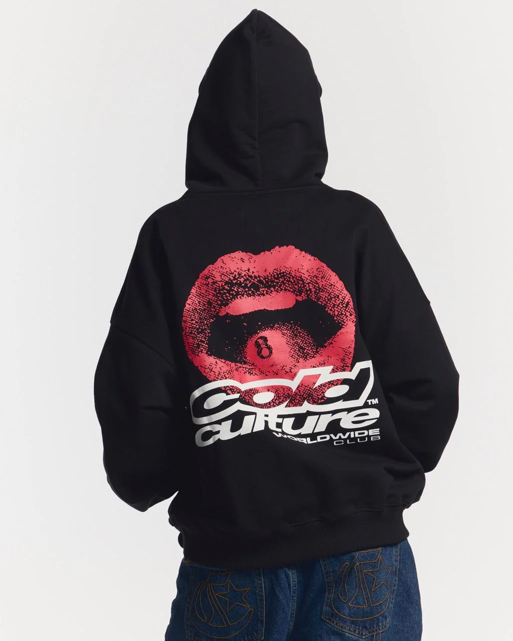 LIP COMBO HOODIE BLACK - Image 5