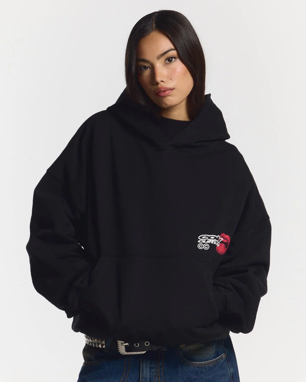LIP COMBO HOODIE BLACK - Image 6