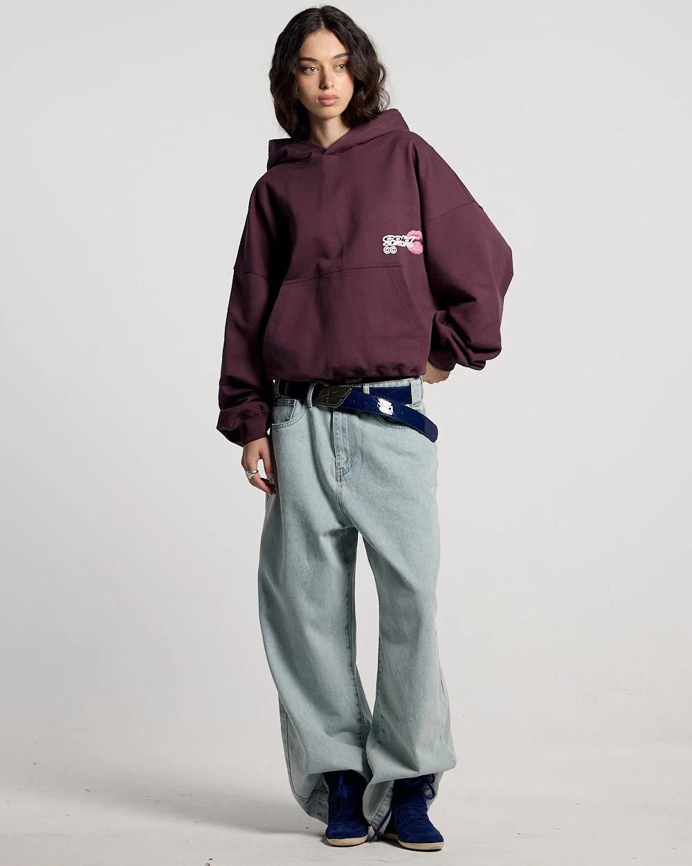 LIP COMBO HOODIE DARK BURGUNDY - Image 6