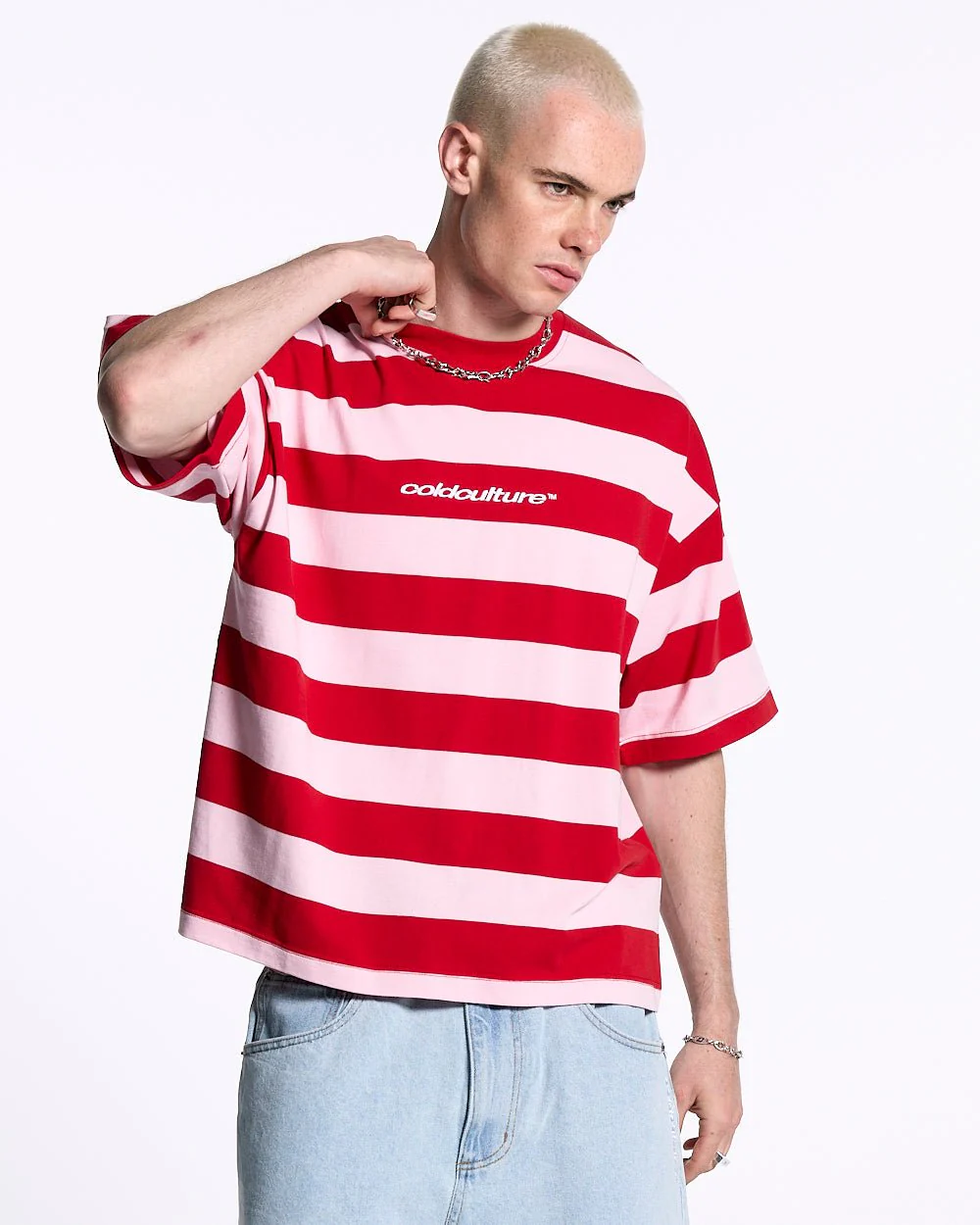 LOLLY ICE TEE PINK AND RED STRIPES - Image 2