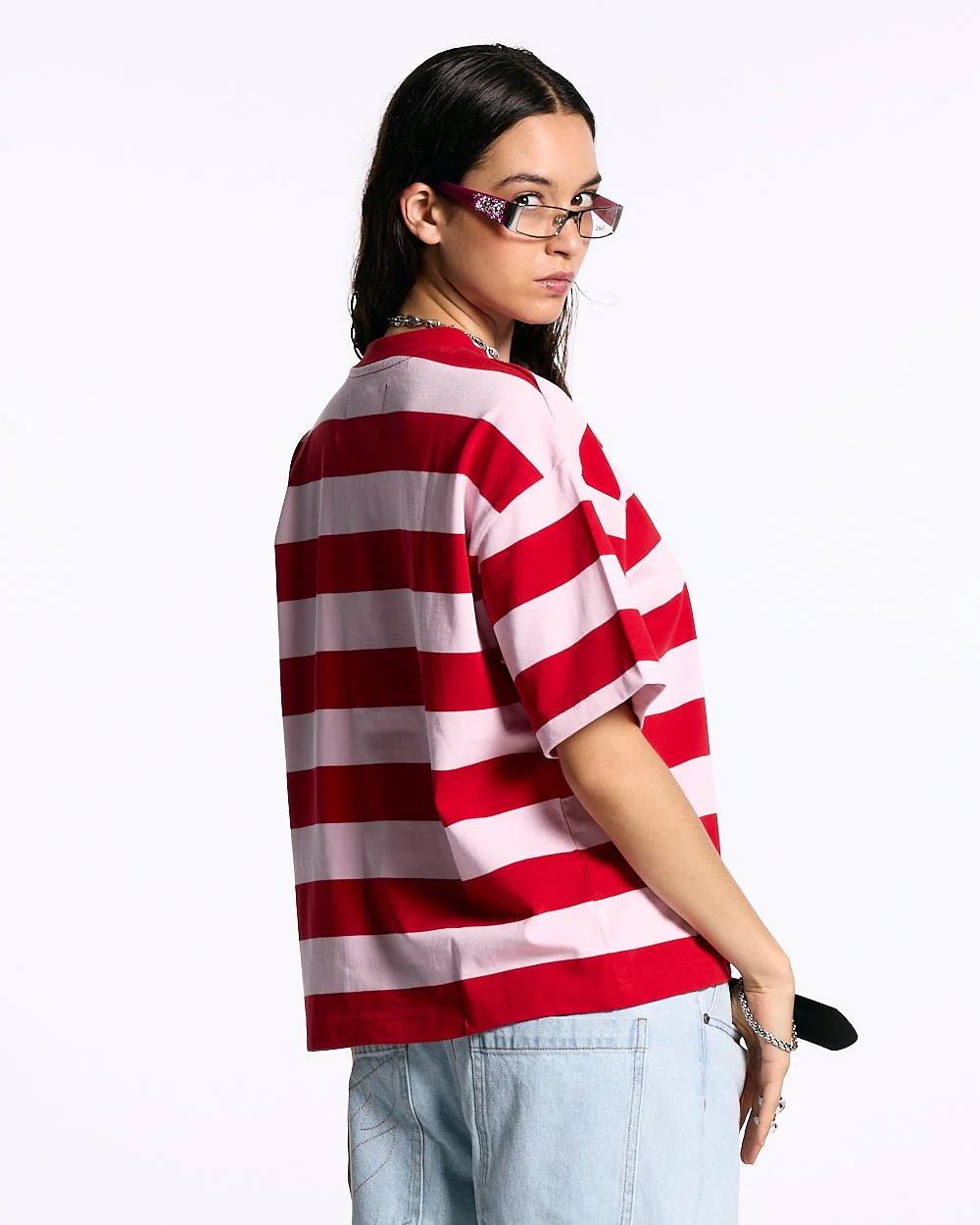 LOLLY ICE TEE PINK AND RED STRIPES - Image 6