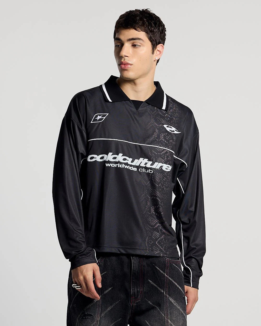 MAMBA SNAKE LONGSLEEVE POLO BLACK - Image 3