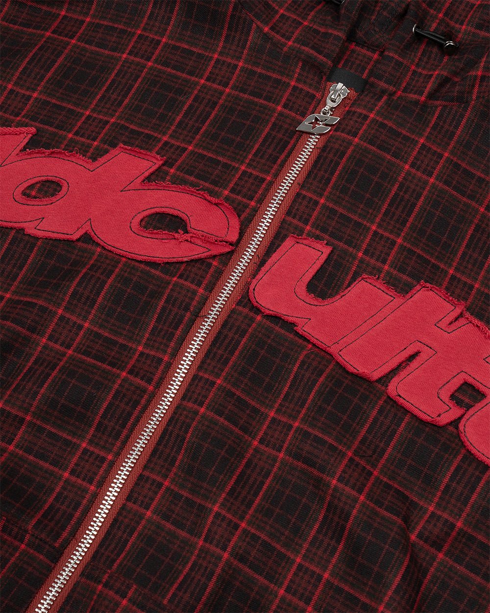 MEMPHIS HOODED SHIRT RED & BLACK TARTAN - Image 6
