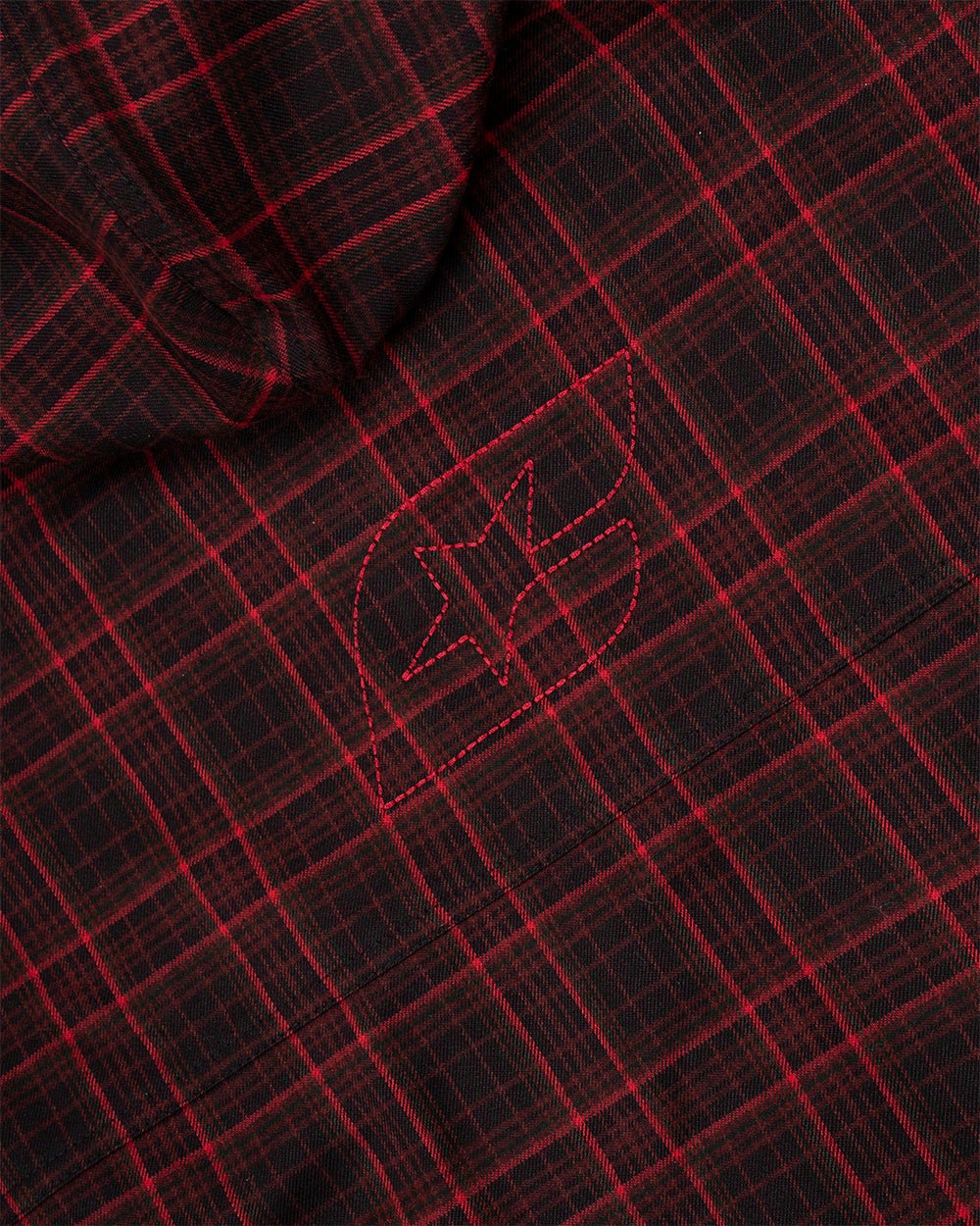 MEMPHIS HOODED SHIRT RED & BLACK TARTAN - Image 8