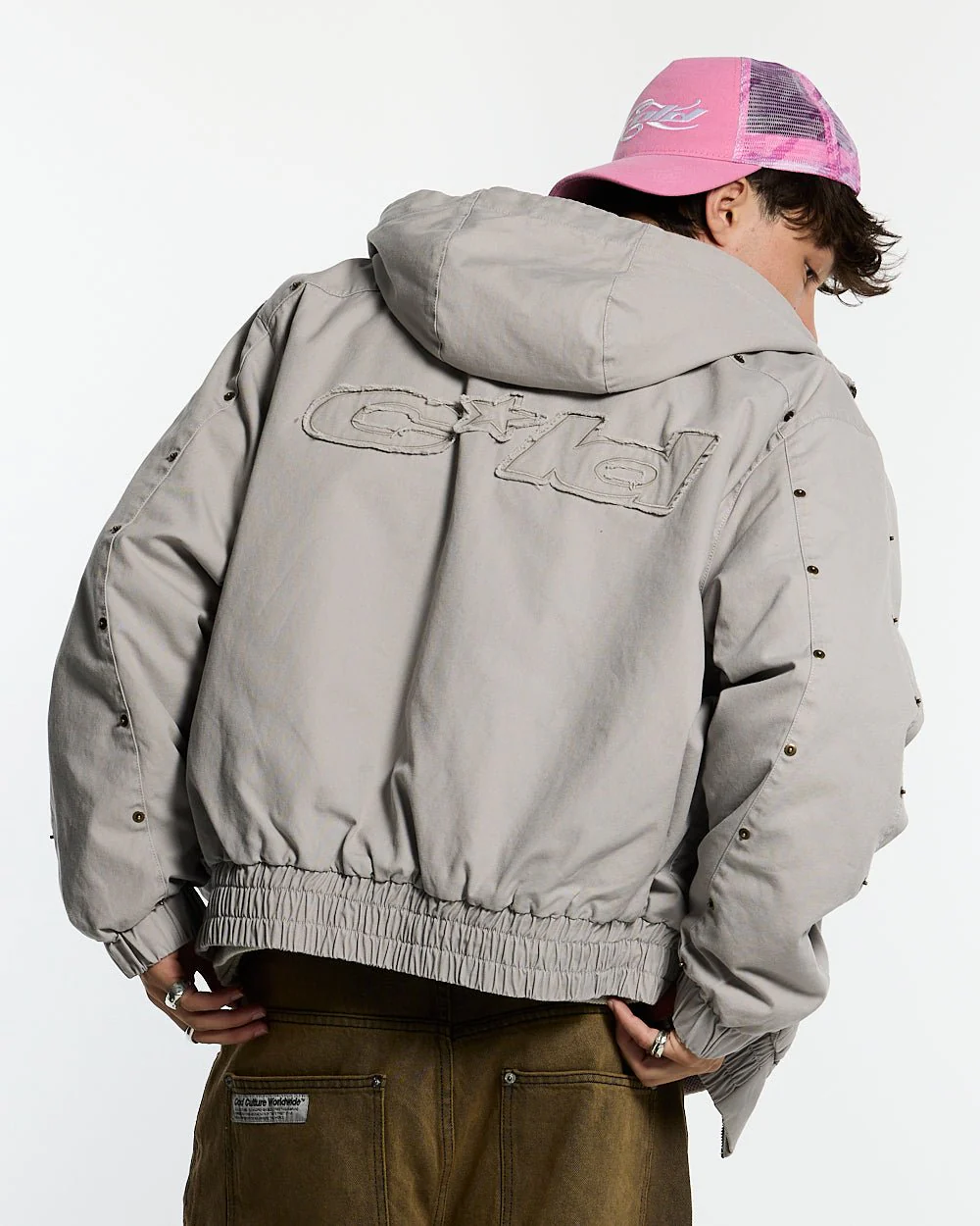 MIKE HOODED JACKET GREY - Image 3